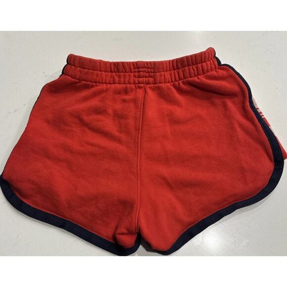 Mother Denim Women’s Size XS The Triple Running Mate Pull On Shorts Red Navy - Picture 2 of 9